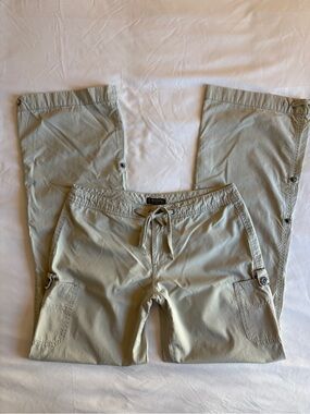 Periscope Tan Convertible Cargo Pants Capri Y2K Utility Flare Outdoor Gorpcore